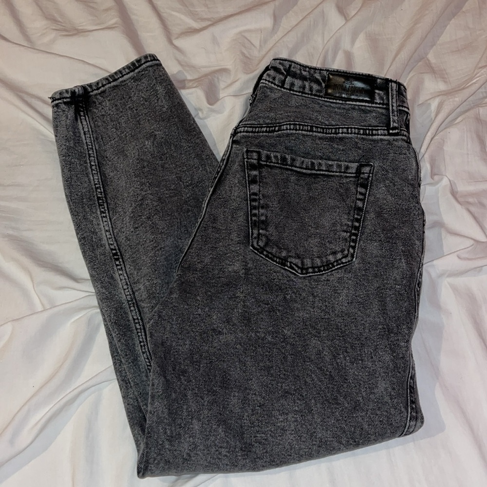Hollister Women's Dark Gray Straight Leg Jeans